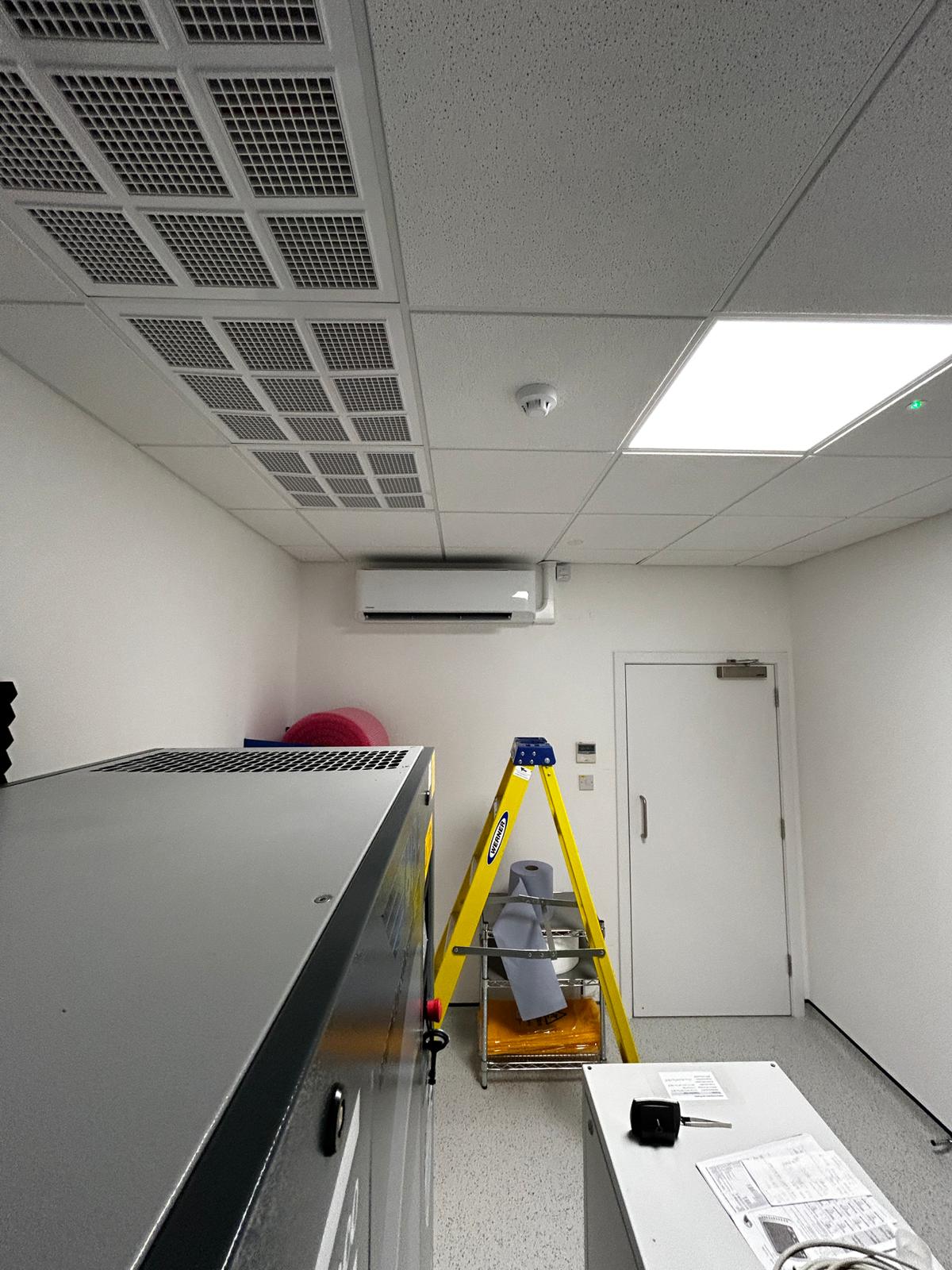 AC unit installed within a commercial building