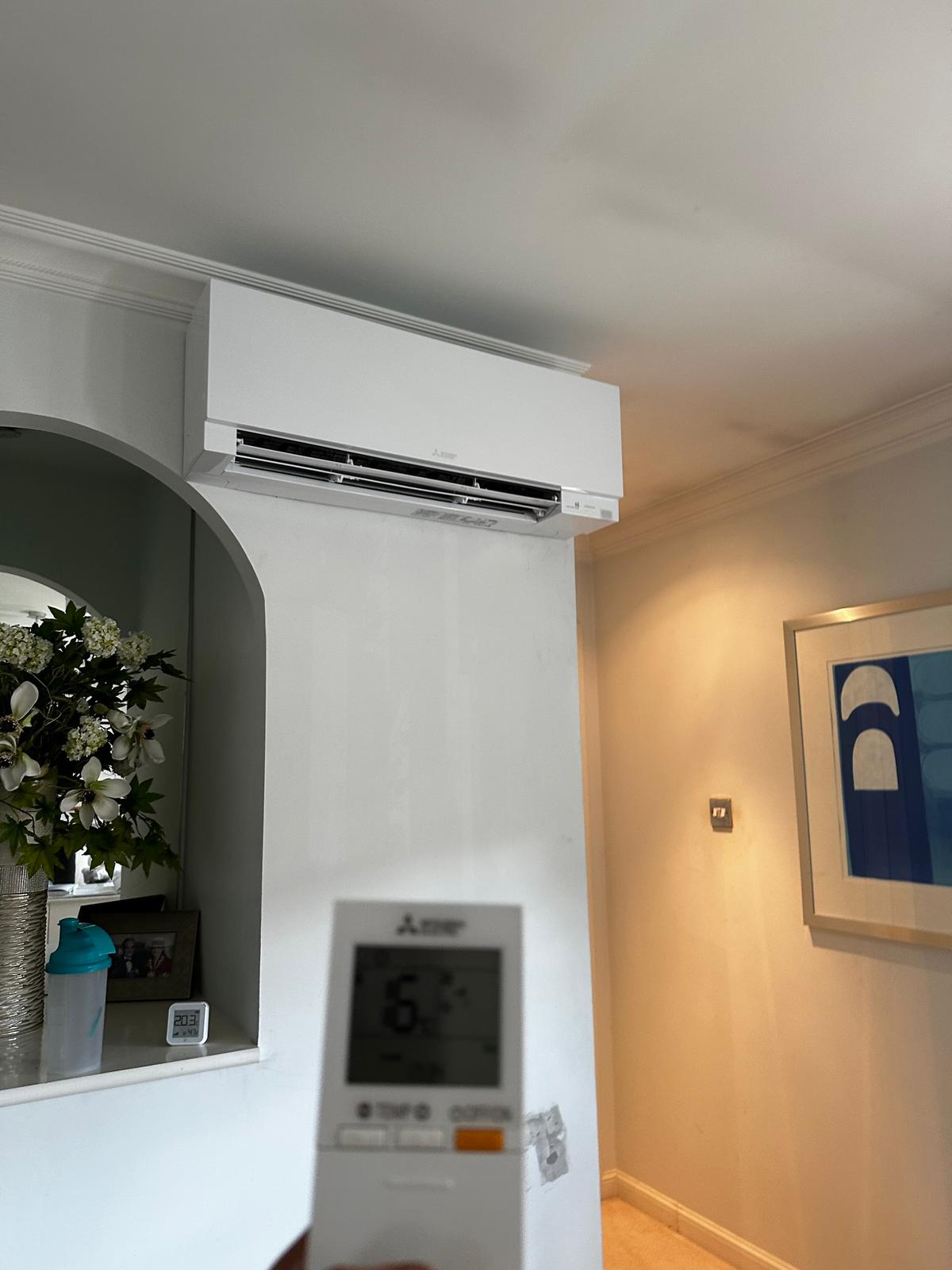 AC unit within a living room